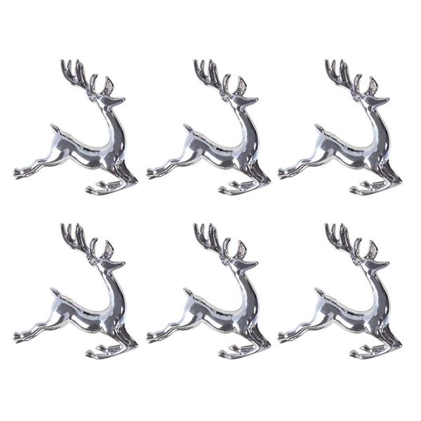 

6pcs napkin rings in elk deer shape decorative table napkin rings for christmas wedding parties everyday use