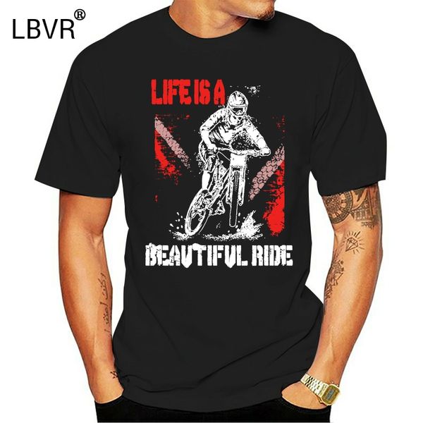 

life is a beautiful ride mtb mountain biking biker plus size round neck man print short sleeve tees sport hooded sweatshirt hoodie t shirt