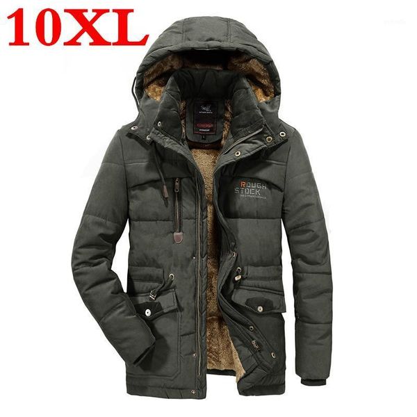 

9xl 10xl plus 8xl size 7xl new style men padded clothes men's warm cotton male winter jacket1, Black
