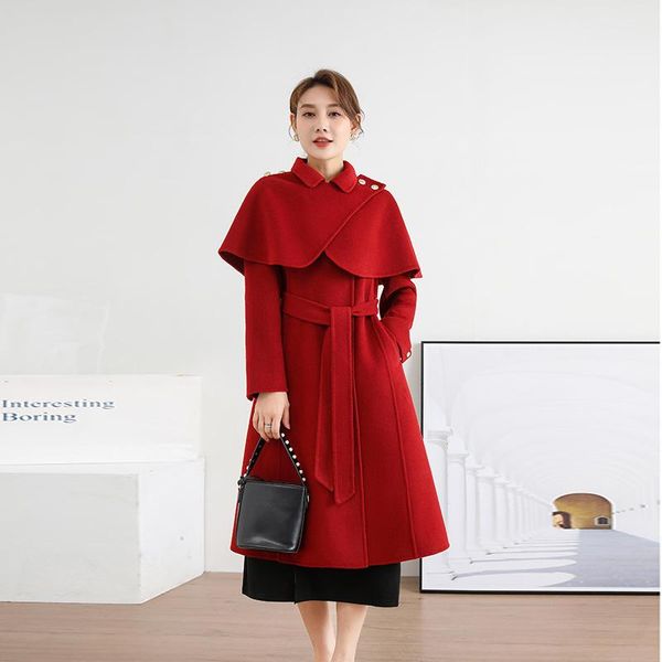 

fall and winter 2021 hepburn double face cashmere coat, Black