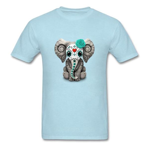 

new orange interesting graphic tees blue day of the dead sugar skull baby elephant funny comic cartoon man sport sweatshirt hoodie t shirt