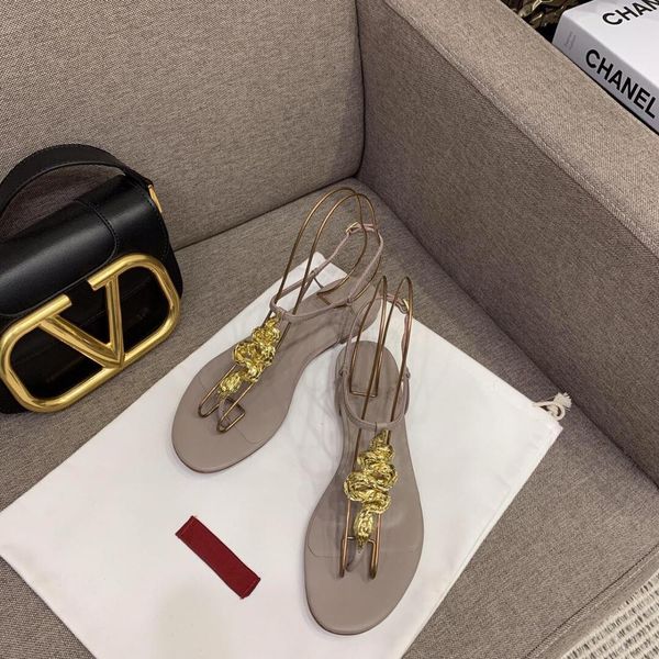 

leather shoes woman serpentine meatl decora sandals back strap flip flop sandals zapatos de mujer flats sandals woman 0928, Black