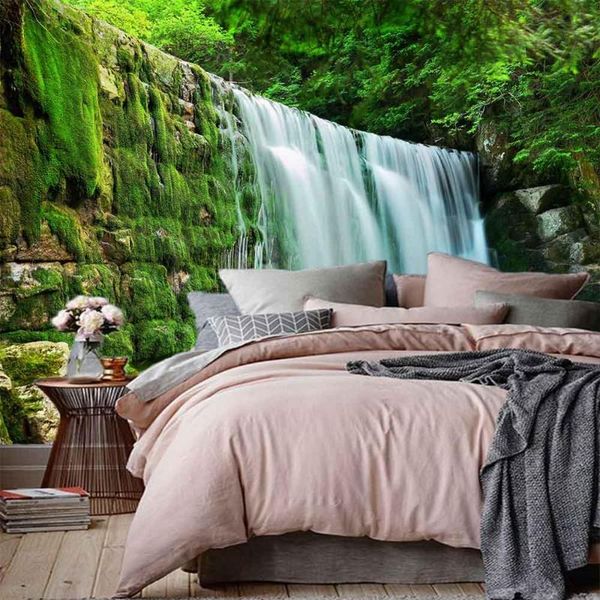 

customize 3d curtains waterfall water window curtains for living room bedrooms blackout 2020