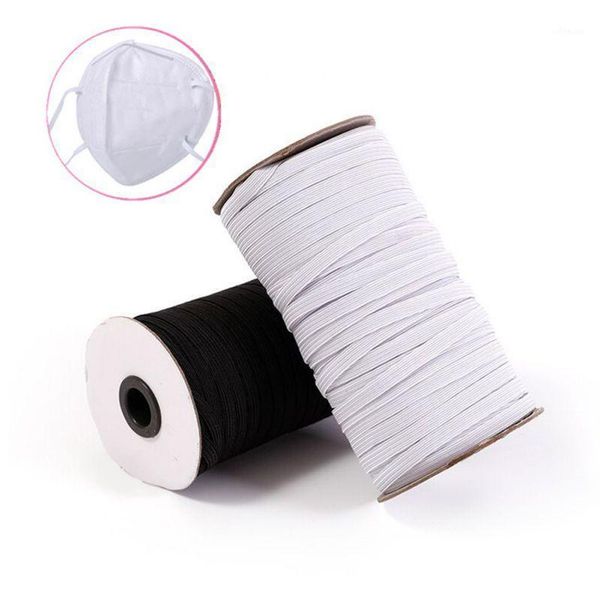 

90 meters strong elastic rope black white rubber band waist band sewing stretch rope diy mask 0.8/1.0/1.2cm width 1pcs1