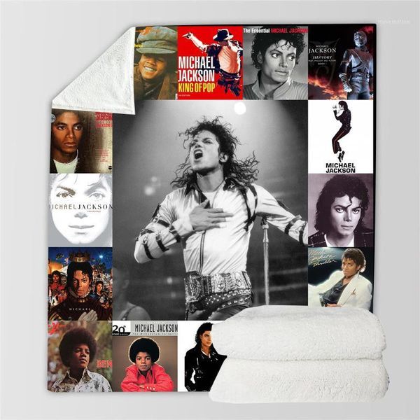 

michael jackson 3d printed fleece blanket for beds hiking picnic thick quilt fashionable bedspread sherpa throw blanket 021