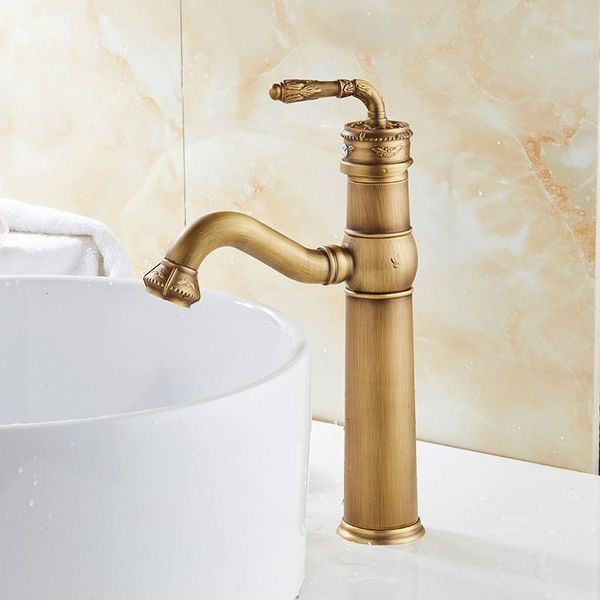 

bathroom sink faucets faucet classic and cold mixer taps single handle antique brass luxury gravity casting deck mounted tap