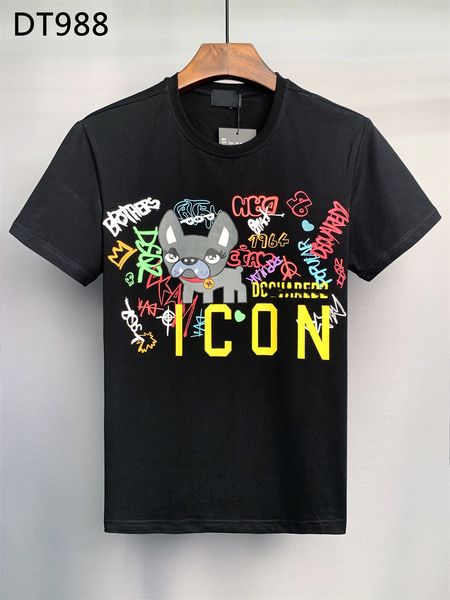 

2022 summernew arrivals d2 t-shirt mens polo shirt luxury designer dsquare print shorts o-neck short sleeve men's dsq uared2 shirts dt9, White;black