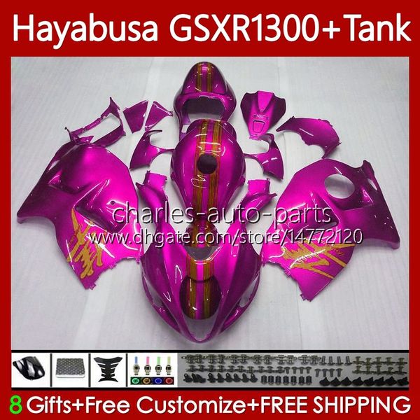 Pink Rose Hayabusa Body для Suzuki GSXR 1300CC GSX R1300 1300 CC 1996-2007 74NO.160 GSX-R1300 GSXR-1300 2002 2003 2004 2005 2006 2007 GSXR1300 96 97 98 99 00 01 обтекатель