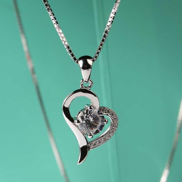 

ювелирные изделия 100% золота 18 карат муассанита бриллиантовое колье с сертификатом 009, Silver