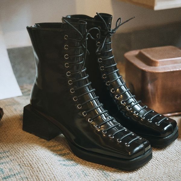 

2021 new high heels women's dance size winter warm black ankle boots big 34-40 q0wf