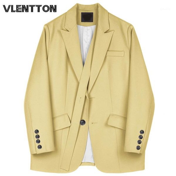

2020 spring autumn fashion black office lady blazer jacket women korean solid sashes suit coat female loose blazers mujer1, White;black