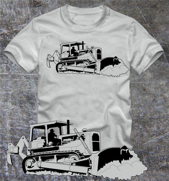 

2019 t- shirt bulldozer textildirektdruck baumaschinen t-shirt sport hooded sweatshirt hoodie