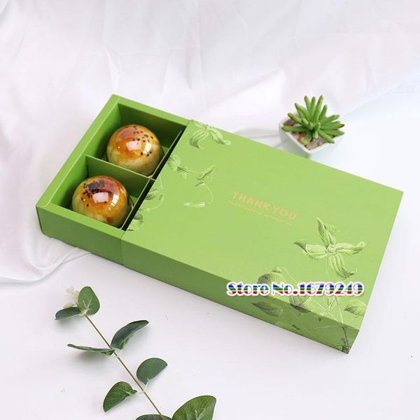 

gift wrap 22*15*5cm green macaron mooncake box, cupcake box bakery pastry cookies packaging paper boxes 100pcs/lot1