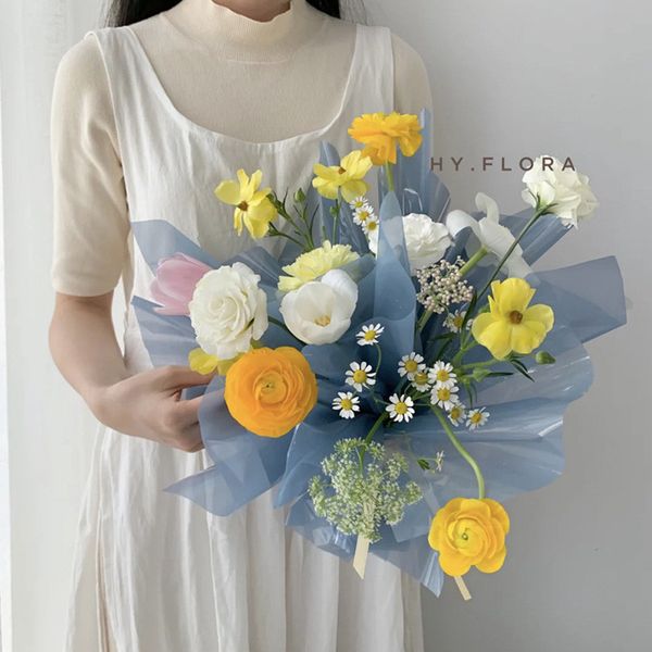 

glass flower wrapping paper waterproof valentine flowers gift wrapping paper 60*60cm 20pcs/lot florist flower bouquet packaging 168 n2