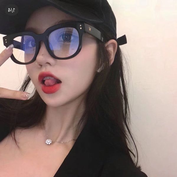 

rmm brand fashion new mirror anti-blue-ray plain lens with myopic glasses frame for women men student