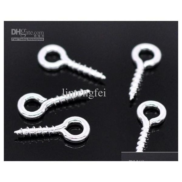 

shipping,144g 8x4mm sp screw eye bail drilled findings gftxv fumvc, Silver
