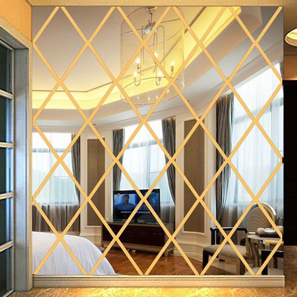 

1 set diy 3d stickers full body mirror wall sticker acrylic decal home room decor pegatinas de pared