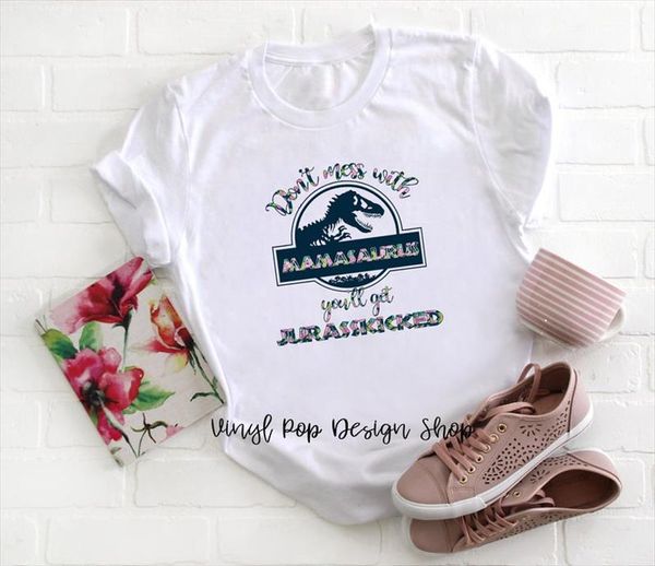 

dont mess с mamasaurus тенниска youll получить jurasskicked t рубашку женщин фитнес коротким рукавом harajuku бабушку тройники dropshipping, White