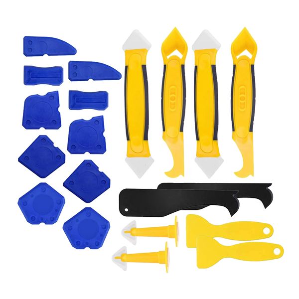 

silicone sealant spreader finishing tool kit caulk remover nozzle 20pcs