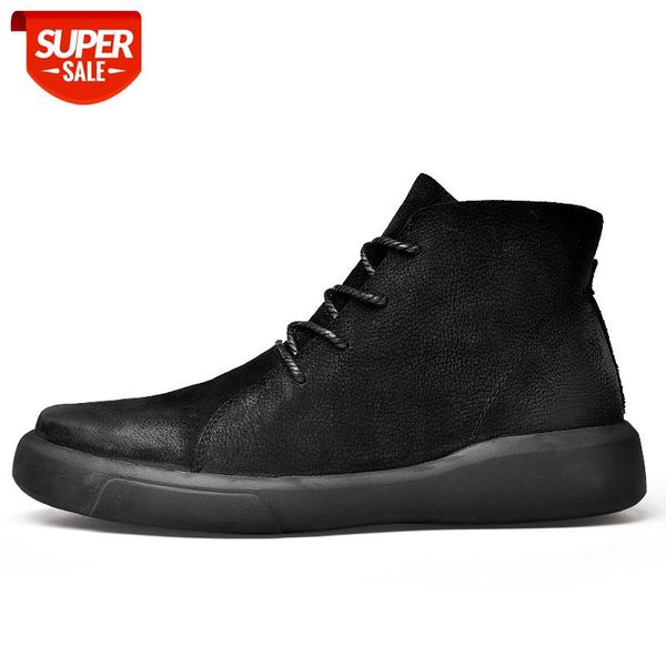 

xpay new genuine leather autumn winter men boots cow leather waterproof ankle boots short outdoor shoes with fur men shoes #me2t