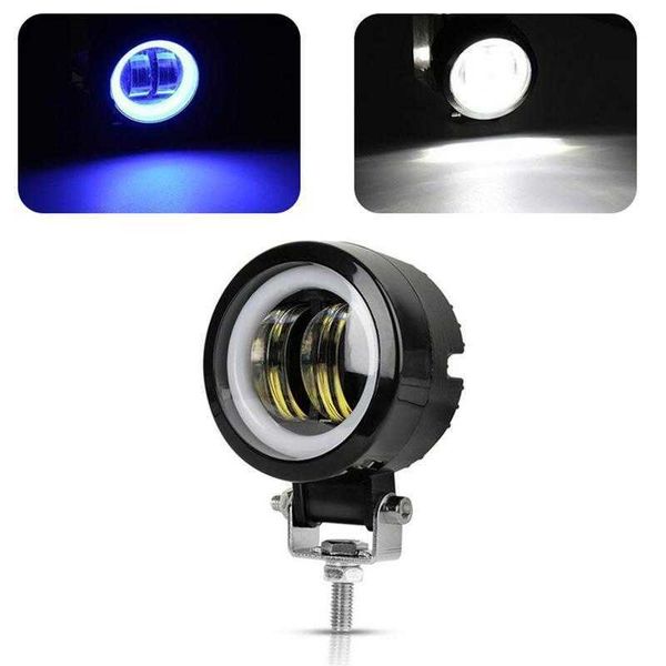 

new 2pcs / 1pcs waterproof round led angel eyes light bar spot light for motorcycle suvs 4x4wd atv offroad car boat led work light