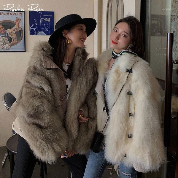 

women real fur coat lady long sleeves jacket fall winter warm natural fur overcoat1, Black