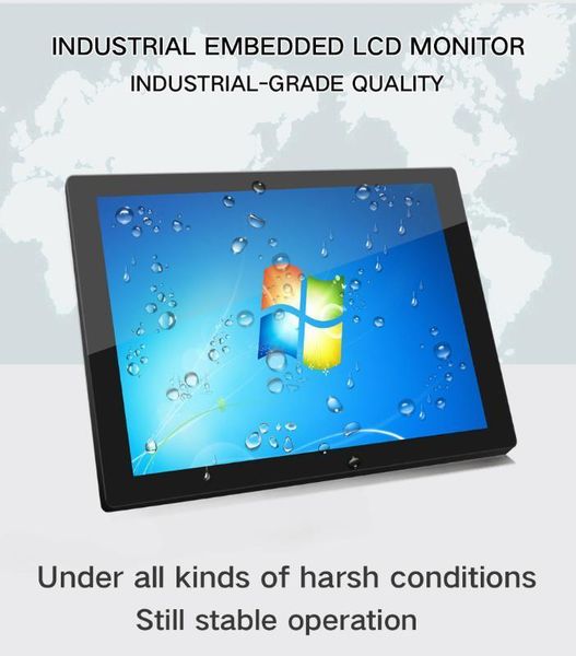 

15 inch iron case open frame ar glass industrial lcd monitor1