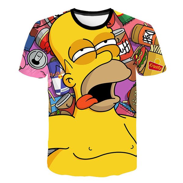 

simpson men 3d print shirts harajuku kawaii aesthetic men clothing