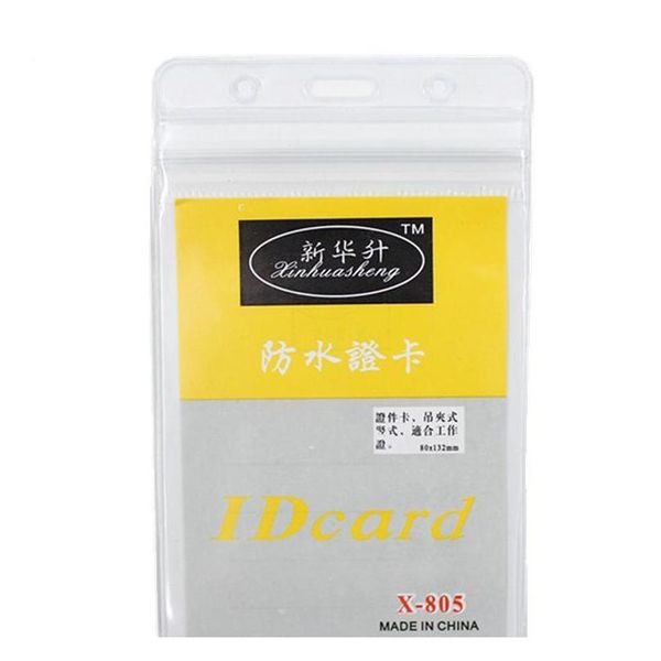 

10 pcs/set pvc vertical lanyard card holder waterproof soft working card soft transparency employee's card bags badg jllnwi home003