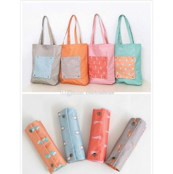 

colurful reusable shopping bags foldable grocery storage bag ecofriendly shopping bags large capacity oxford cloth tote bags