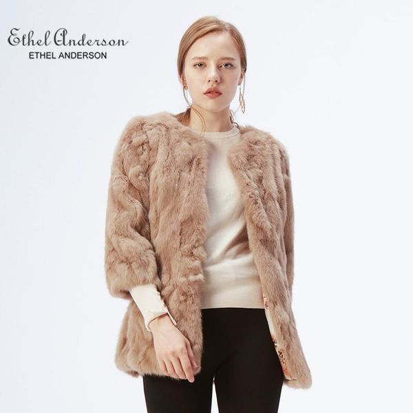 

women's genuine real natural fur coat women fashion mid-long jacket lady winter warm overcoats vest size 88-100 bust1, Black