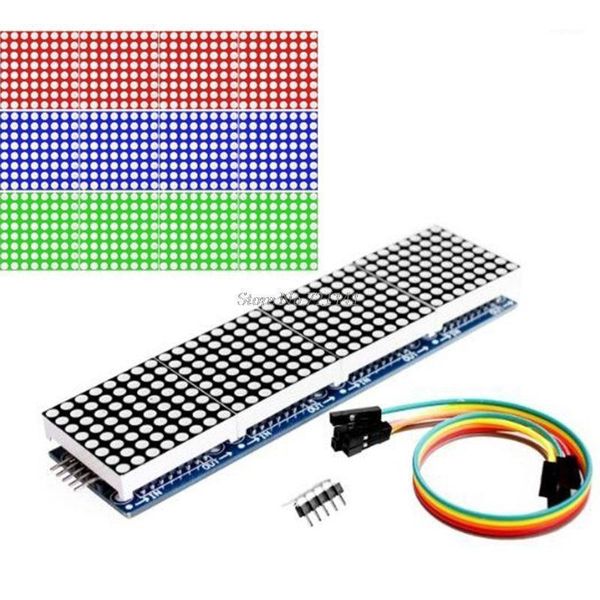 

max7219 4 in 1 led display dot matrix microcontroller mcu control module 5p line dropship1