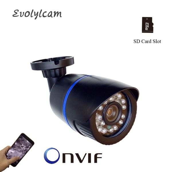 

audio micro sd card slot ip camera 1080p 720p onvif p2p cctv camera security waterproof night vision surveillance optional poe