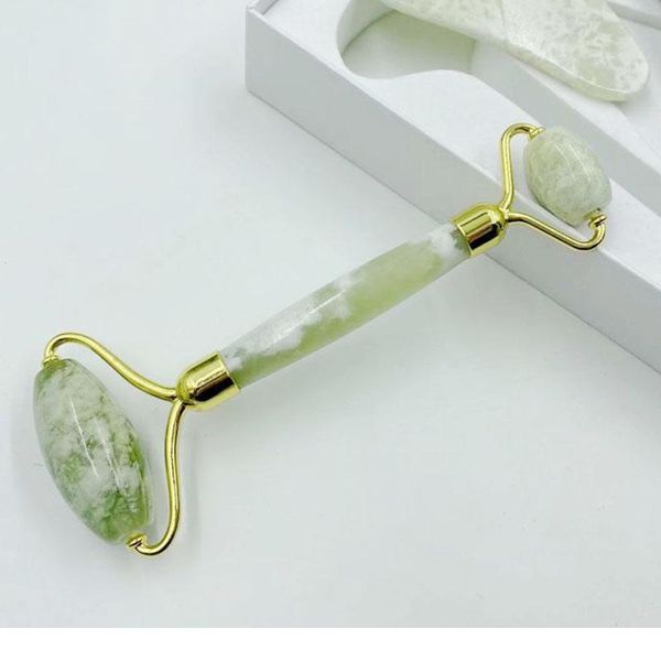 

natural jade massage roller facial masseger roller scraper face lift anti wrinkle facial relaxation slimming wheel beau jllyjq