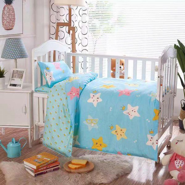 

baby bedding set 100% cotton crib sets baby cot set with quilt cover pillowcase mattress cover children bed sheet bedspread lj201105