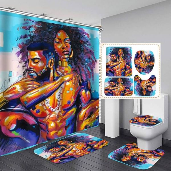 

funny shower curtains bathroom sets shower curtain set with u-shaped rug mat set toilet cover 180x180cm extra long shower curtain