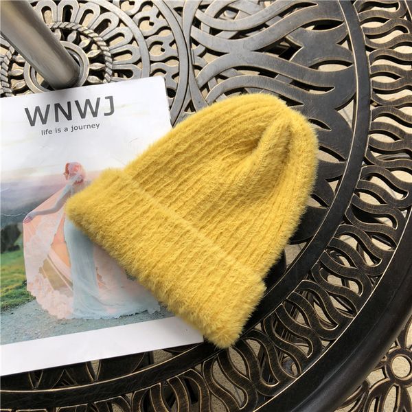 

winter hat for women cashmere knitted beanies thick warm ladies wool hat female beanie hats, Blue;gray