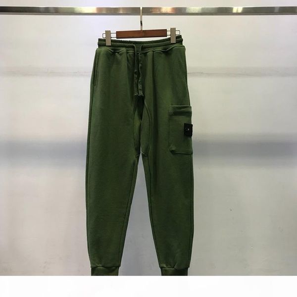 

mens track pants men embroidered logo patch cotton jersey sweat pants black army green joggers trousers harem casual streetwear techwear