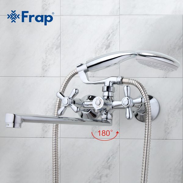 

frap traditional bathroom faucets 300mm long water outlet tube move 90 degrees left and right f2225 f2224 1011