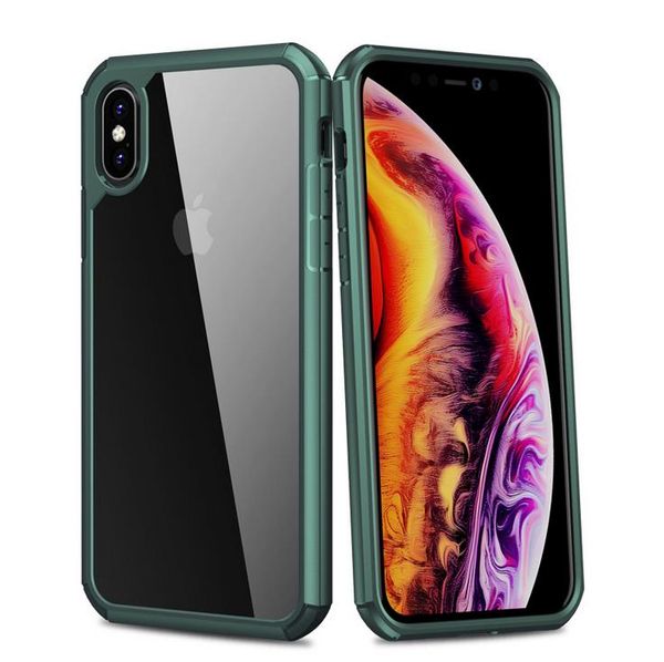 

defender rugged bumper clear hard phone case shockproof armor protective cover for iphone 12 mini pro max 11 xs x 8 7 plus se 2020