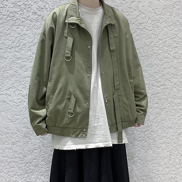 

2021 men's spring new youth character jacket m-5xl okgv, Black;brown