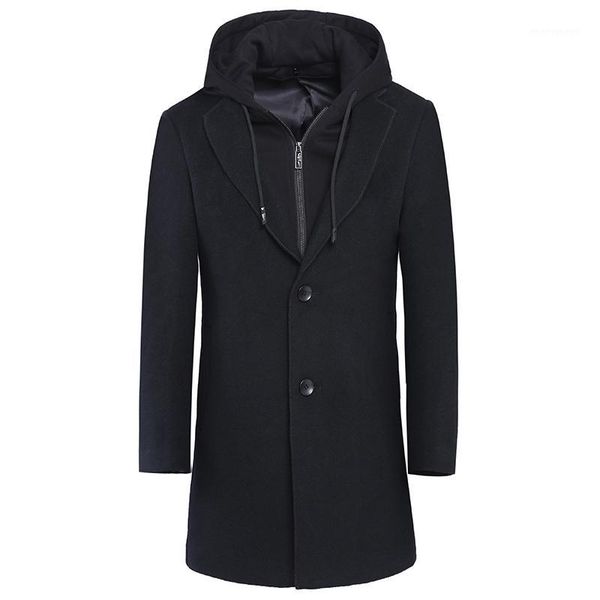 

men's wool & blends mens winter warm coats and hooded jackets for men long overcoat coat cashmere business black trench homme1