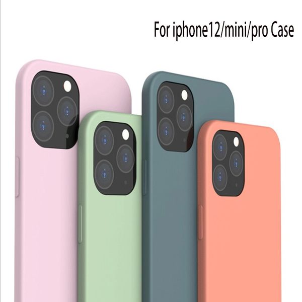 

2020 original fashion luxury imitation liquid silicone soft shell tpu anti-fall cover for iphone12 mini pro max