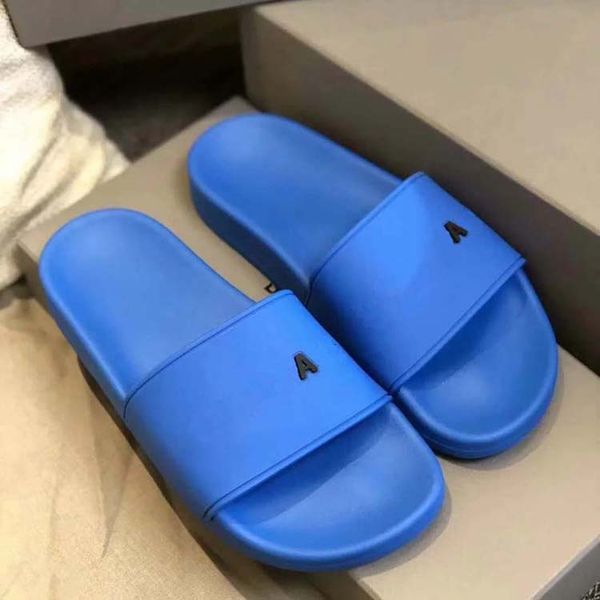 

2021 men women summer rubber sandals beach slide fashion scuffs slippers indoor shoes size eur 35-45 with box by shoe008 01, Black