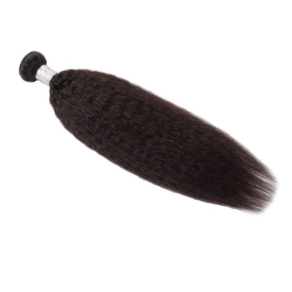 

качество бразильского virgin человеческий волос 4 связки kinky straight extensions волос 400г перуанский малазийский yaki человеческих волос, Black