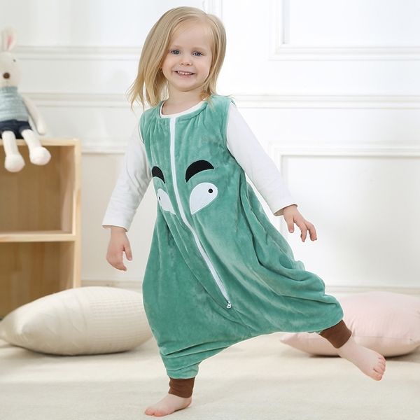 

michley bag autumn winter children jumpsuit flannel baby animal kid pajamas one piece blanket sleeper sp003 y200325, Blue;red