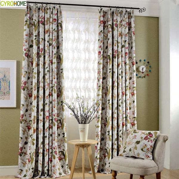 

curtain & drapes american style flowers blackout curtains for living room beautiful girls bedroom