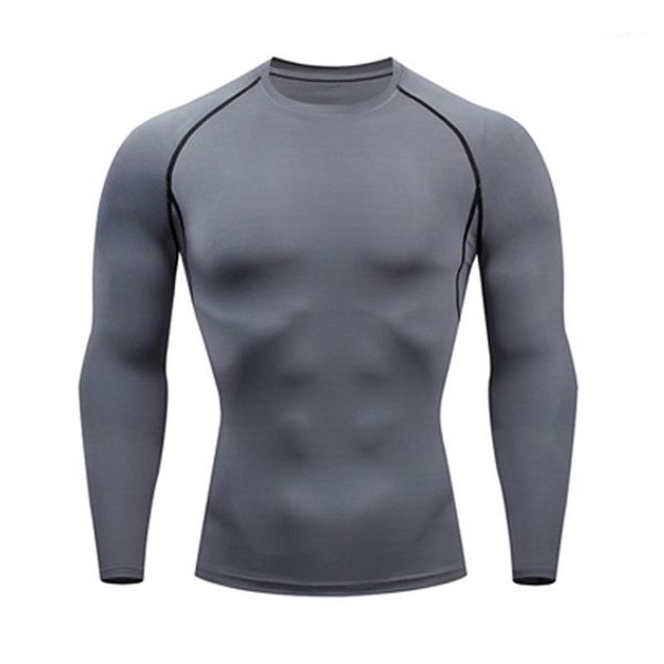 

running jerseys man tights winter sports underwear compression shirt fitness long sleeve t-shirt muscle track suit rash gard1, Black;blue