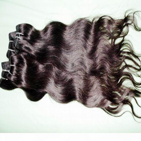 

220 selling 5 6pcs lot 12''-28" 100% brazilian processed human hair weft natural color wavy extensions, Black
