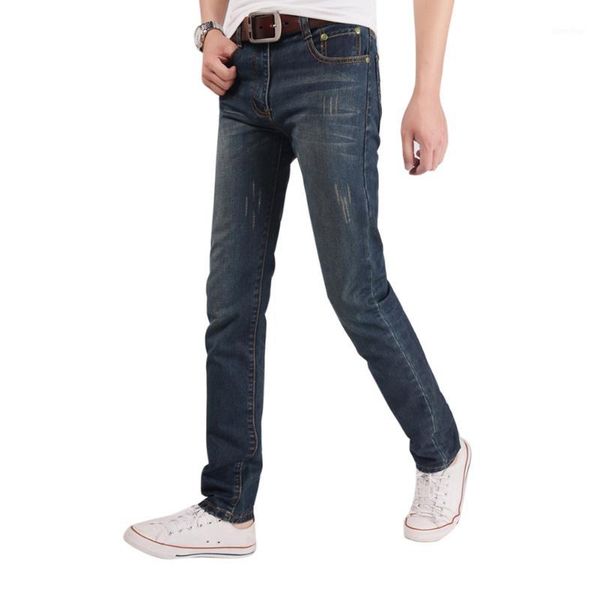 

wholesale-2016 new fashion cotton men jeans good quality slim washed denim jeans men casual never outdate straight jeans size 29-36 dm#61, Blue
